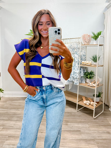Mary Square Hannah Stripe Sweater Top