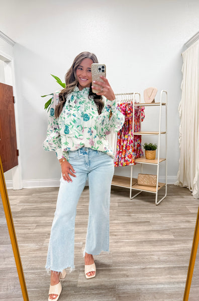 Floral Print Long Sleeve Top