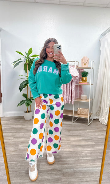 Mardi Gras Polka Dots Trousers Pants