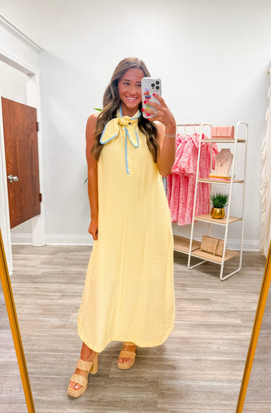Solid Sleeveless Midi Dress