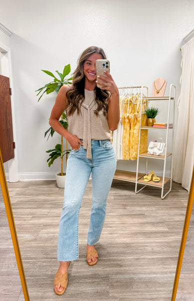 Solid Sleeveless Knit Top