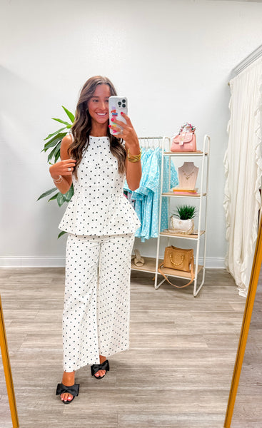 Polka Dot Sleeveless Top
