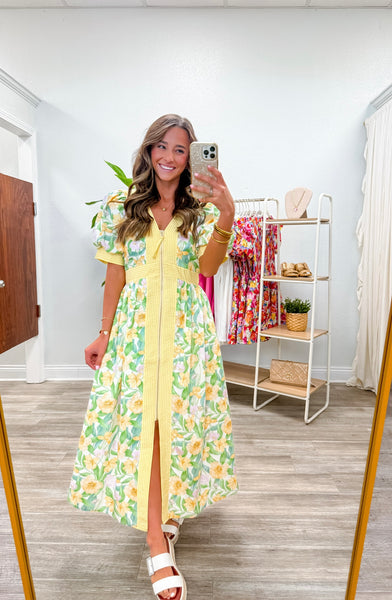 Garden Party Zip Midi Dress