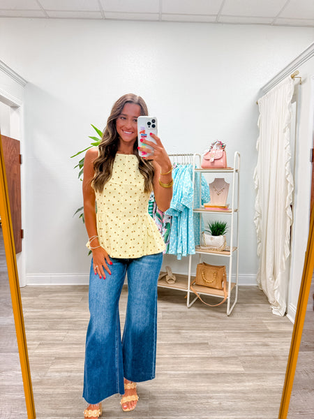 Polka Dot Sleeveless Top