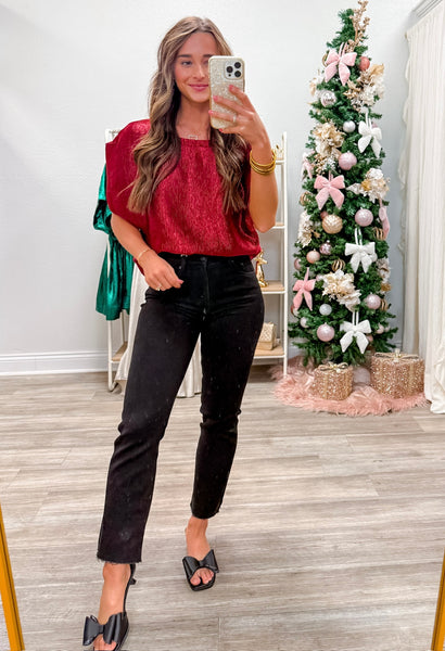 Neck Band Short Sleeve Top