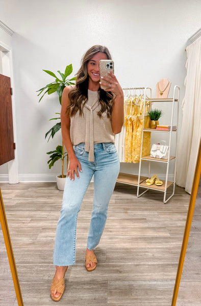 Solid Sleeveless Knit Top