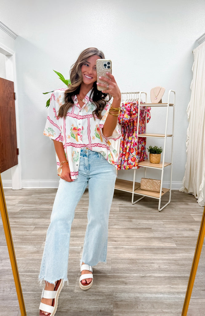 Floral Stamp Printed top