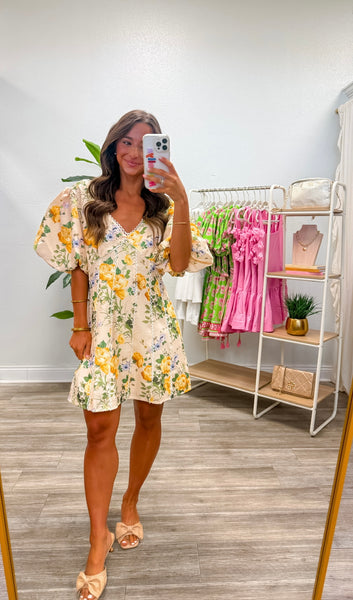 Floral Lace Fit & Flare Mini Dress