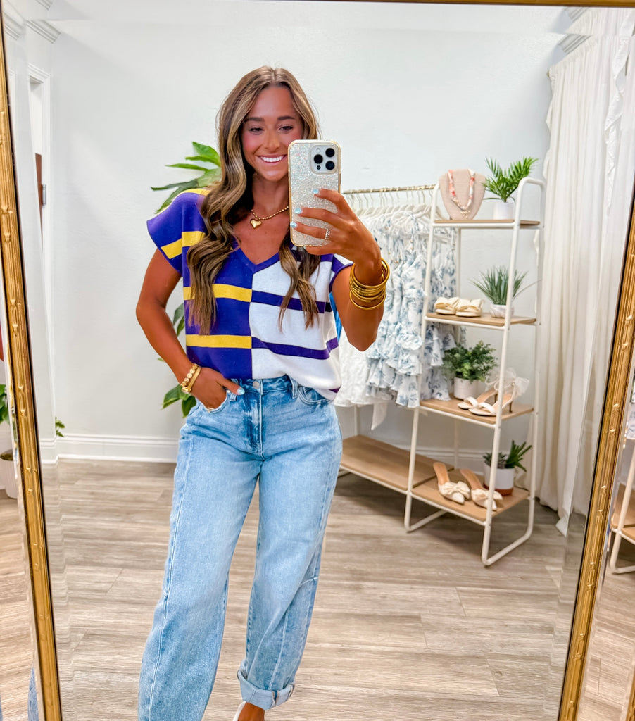 Mary Square Hannah Stripe Sweater Top