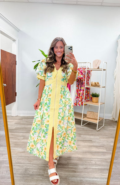 Garden Party Zip Midi Dress