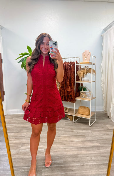 Floral High Neck Sleeveless Mini Dress