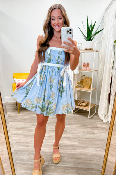 Floral Pullover Babydoll Mini Dress
