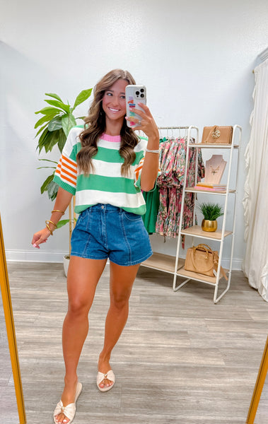 Multi Stripe Everyday Cotton Sweater