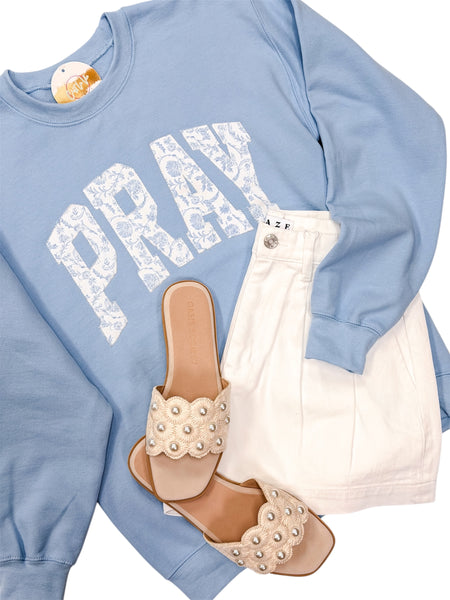 Floral Pray Christian Faith Sweatshirt
