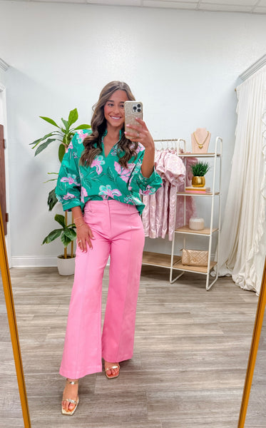 Floral Print Long Sleeve Top