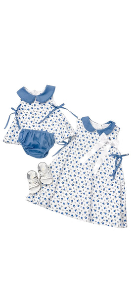 Darcy Blue & Green Floral Dress