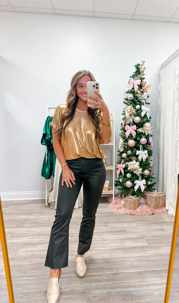 Round Neck Waist Band Top