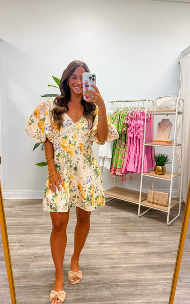 Floral Lace Fit & Flare Mini Dress