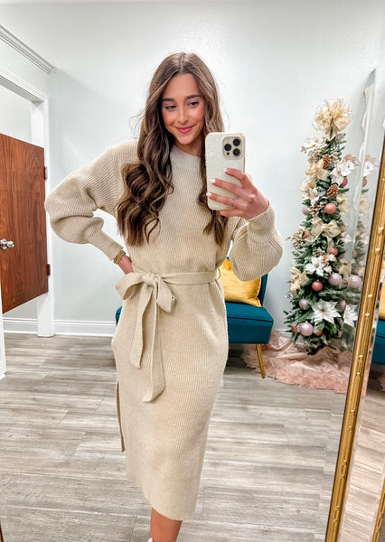 Medium Weight Sweater Midi Dress