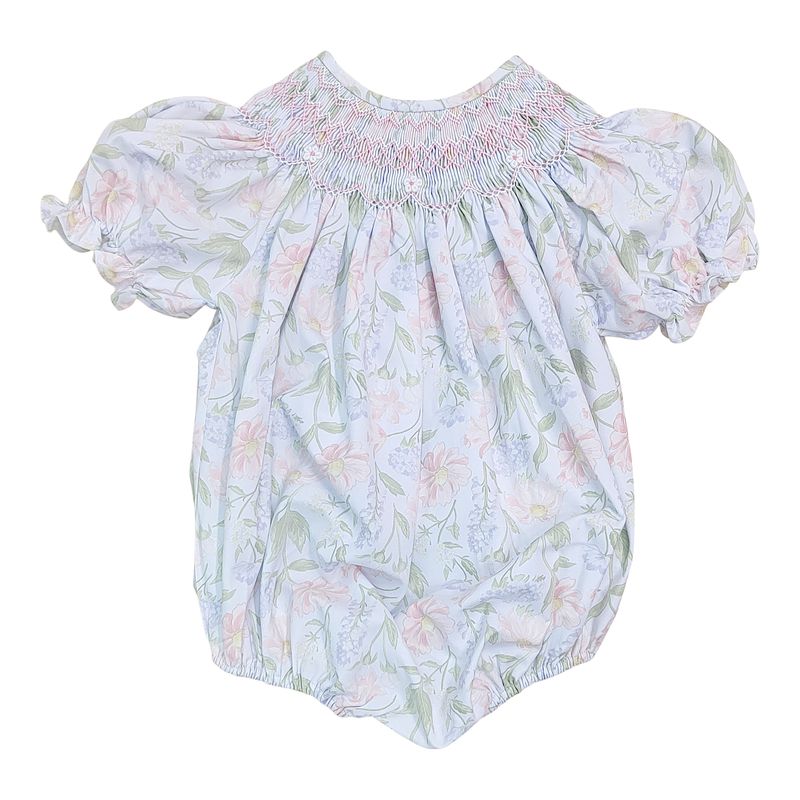 Luna Floral Print Smocked Bubble