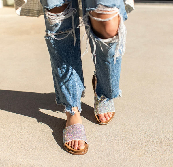 Yellow Box Kite Rhinestone Sandal