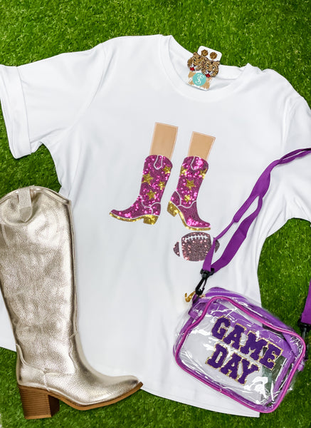 Western Boots Football Top