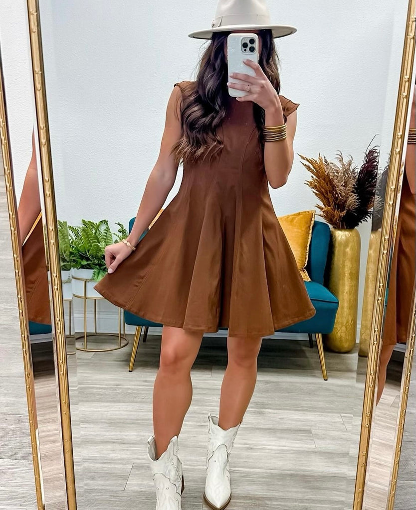 Round Neck Sleeveless Mini Dress