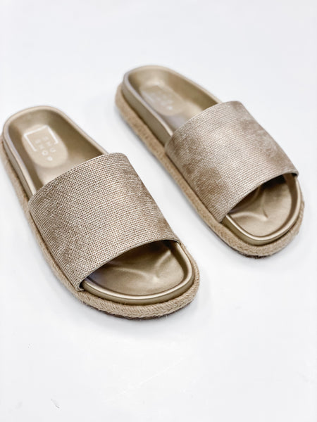 Crisanta Faux Leather Slide Sandal