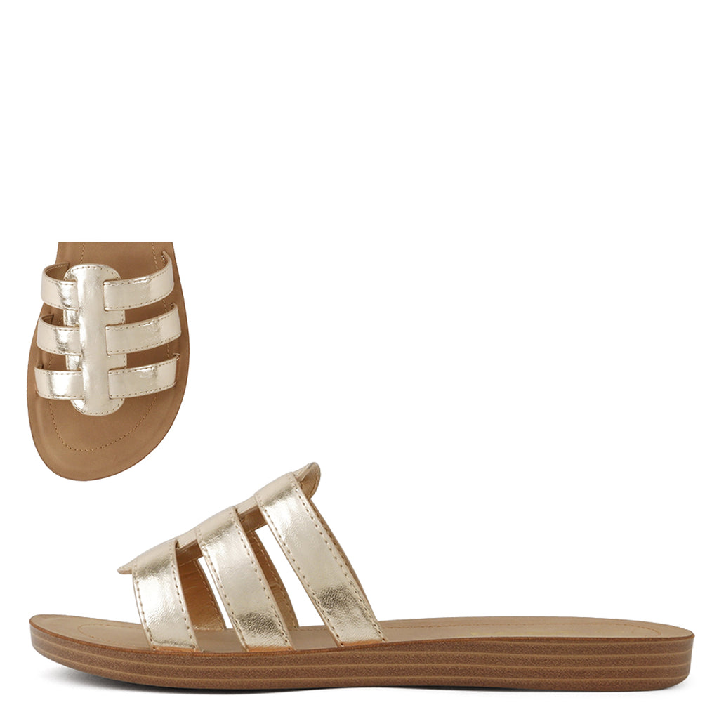 Soda Kenley Metallic Cage Strap Sandal