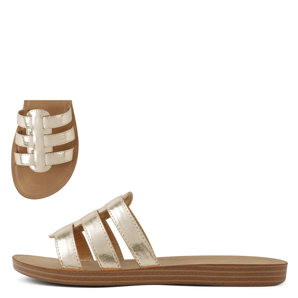 Soda Kenley Metallic Cage Strap Sandal