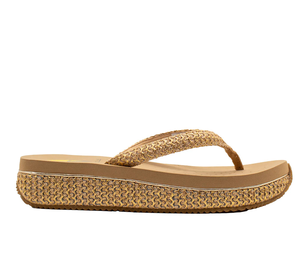 Volatile Palau Raffia Thong Strap Sandal