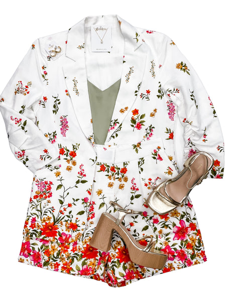 Floral Border High Rise Short