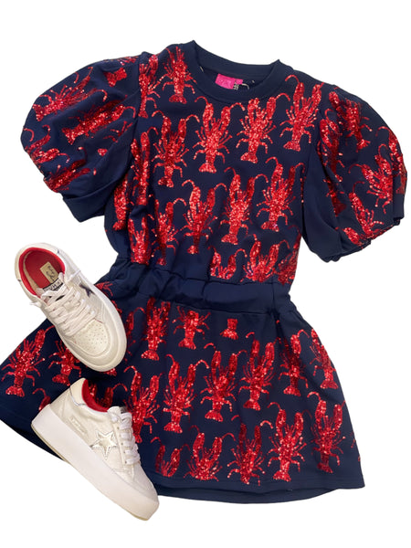 QOS Sequins Crawfish Dress