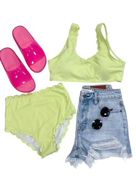 Scalloped Edge Bikini Swimwear
