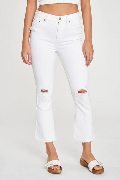 Daze Shy Girl High Rise Crop Flare Jean