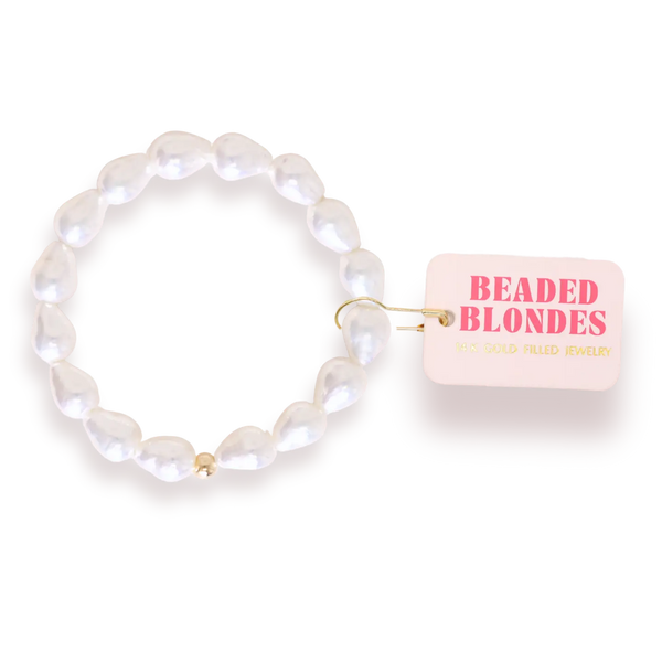 Bella Pearl Bracelet in Gold-6.25in.