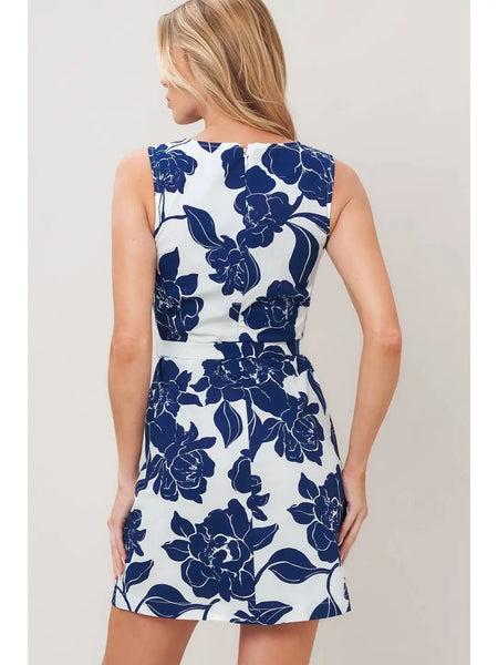 Printed Sleeveless Woven Mini Dress