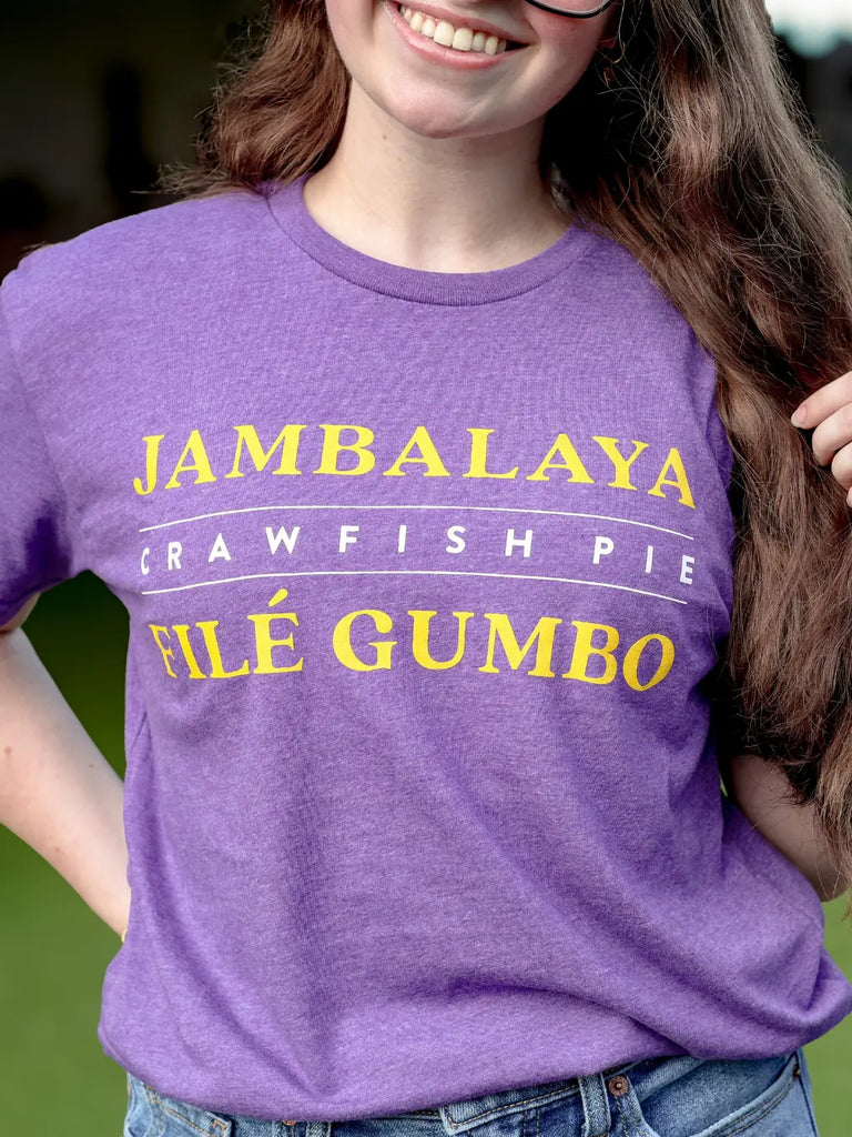 Jambalaya, Crawfish Pie, Filé Gumbo Tee