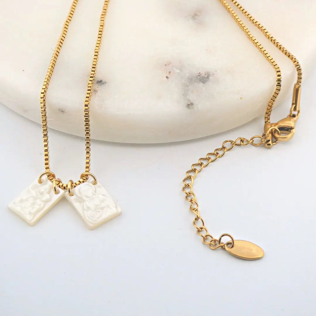 Mother of Pearl Scapular Necklace