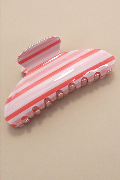 Jumbo Stripe Plaid Hair Claw Clips