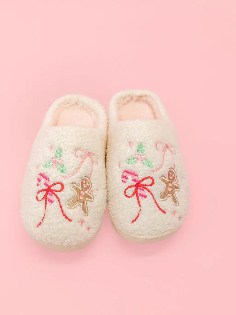 Gingerbread Bows & Christmas Sweets Slippers