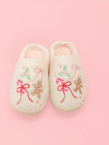 Gingerbread Bows & Christmas Sweets Slippers
