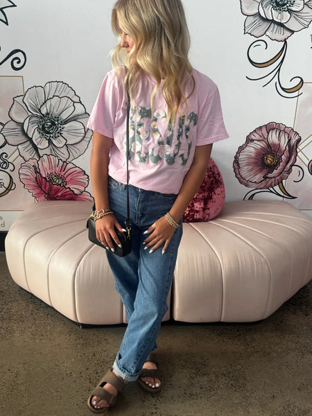 Floral Jesus Short Sleeve Tee