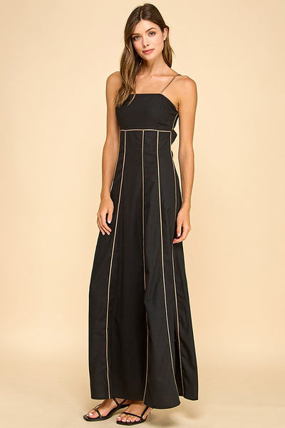 Fitted Bodice W/ Square Neckline Maxi Dress
