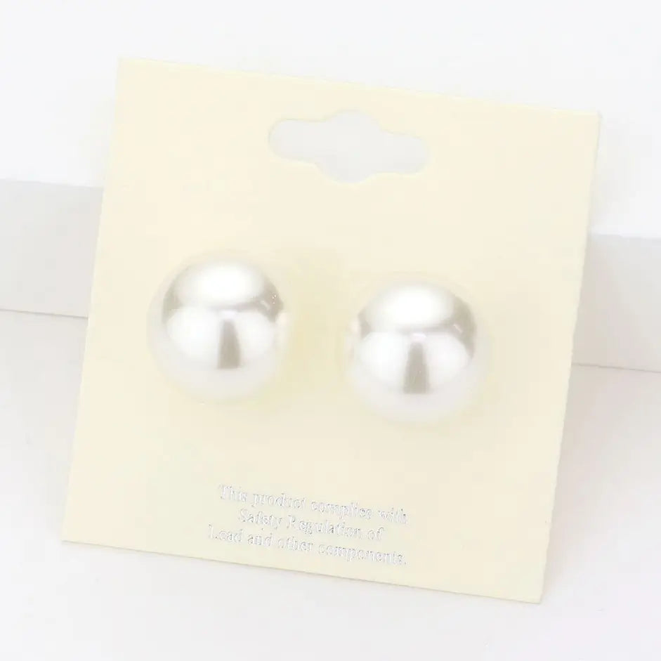 16mm Pearl Stud Earrings