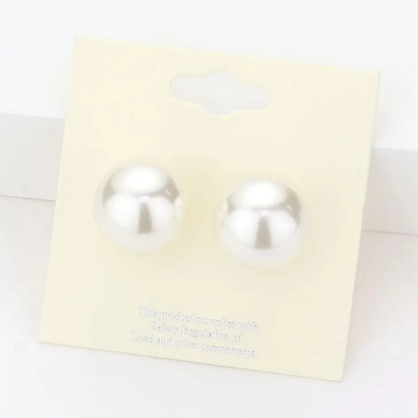 16mm Pearl Stud Earrings