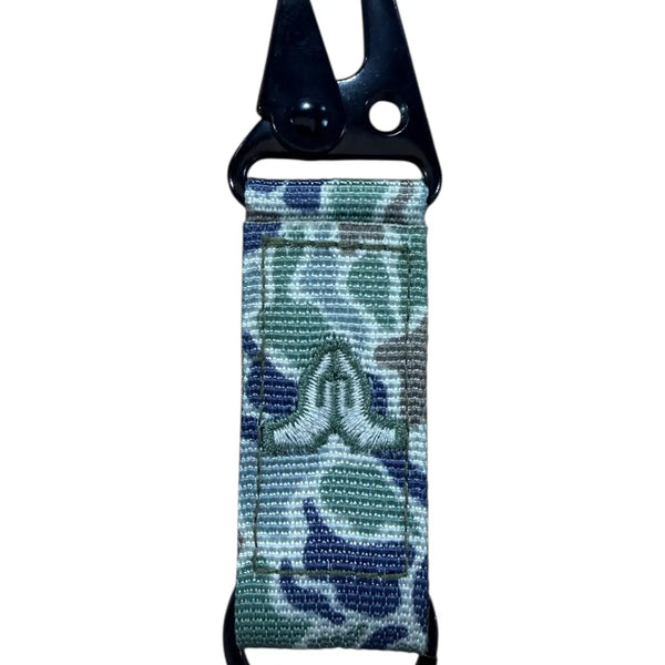 Tap To Pray Moss Camo Tactical Carabiner Keychain