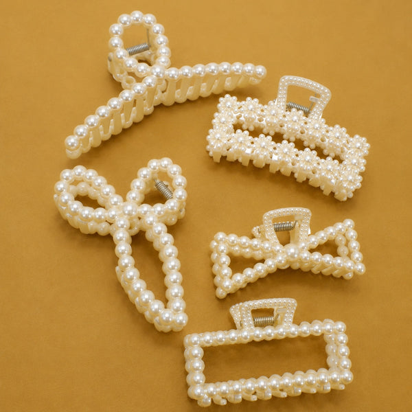 Pearl Hair Claw Clips