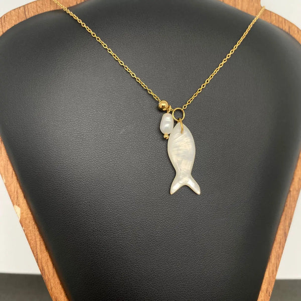 Shell Fish 18K Gold Plated Necklace