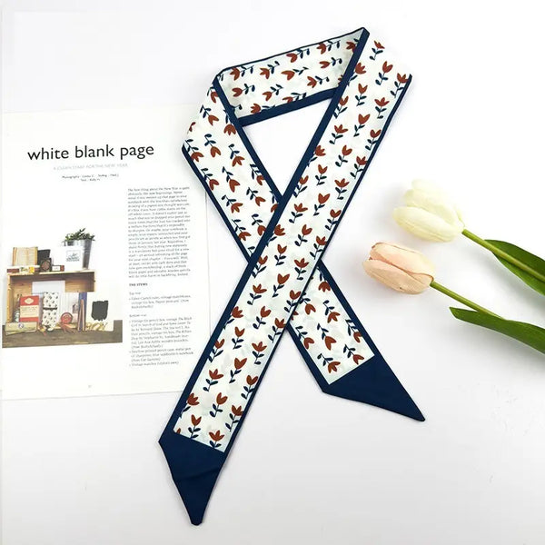 Soft Silky Skinny Twilly Scarf Necklace Wrap